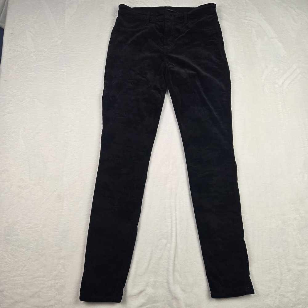 J Brand‎ Women's Black Velour Digital Camo Skinny Jeans Size 27